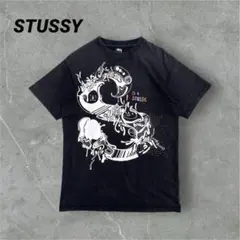 【レアデザイン】ステューシー　Tシャツ　Sプリント　フェード感◎ 00s M