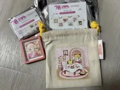 スリコ 姫ちゃんのリボン 巾着 マグネット　　3coins ２点セット