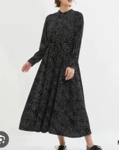 GU ドット ロングワンピース　S