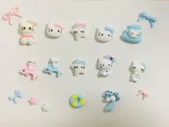 HELLO KITTYハローキティデザインの立体的なネイルパーツ