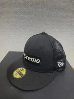 Supreme New Era 59FIFTY メッシュキャップ 黒 - メルカリ