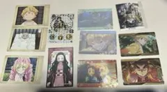 鬼滅の刃　ウエハース　トレーディングカード、ステッカーなどまとめて11点セット