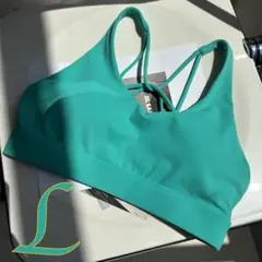 グリーンLサイズ スポーツブラ ヨガウェア タンクトップ ブラトップ トップス