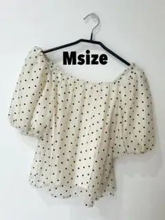 ドット柄 パフスリーブ ブラウス Msizeのサムネイル