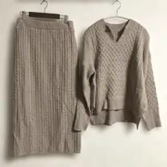 La-gemme♡ラジェム♡ケーブル編みニットセットアップ♡ニットスカート