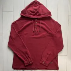 90s EDDIE BAUER EBTEK ヘンリーネック パーカー レッド
