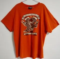 【美品】Harley-Davidson オレンジ Tシャツ XLサイズ