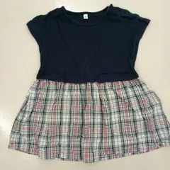 無印良品　半袖ワンピース ネイビー サイズ90