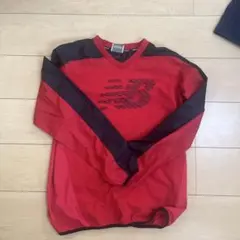 New Balance サッカーウェア Vネック レッド/ブラック
