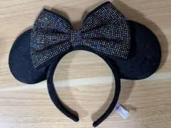 ミニーマウス ミニー カチューシャ ストーンキラキラリボン