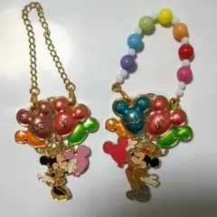 ディズニー　限定　バック　チャーム　チェーン　30周年