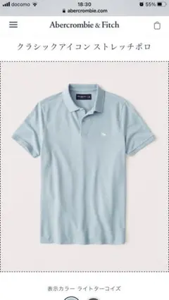 Abercrombie&Fitchクラシックアイコンストレッチポロシャツ