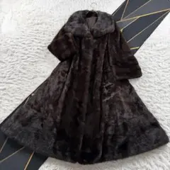 裾周り217cm ロイヤルサガミンク デミバフミンク ロング丈 ファー
