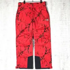 新品未使用✨️ノースフェイス スノーウエア スノーパンツ スキーパンツ 赤黒Mのサムネイル
