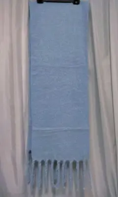 新品タグ付き　水色のふわふわビッグマフラー