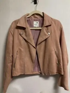 earth music&ecology ピンクライダースジャケット　 Lサイズ