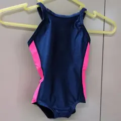 新品未使用　ネイビーとピンクのスイミングスクール水着 100cm　日本製