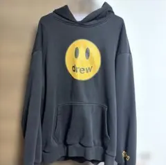 drew スマイリーフェイス ブラックパーカー