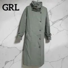 GRL グレイル スタンドカラー 立ち襟 ロングコート ミントグリーン