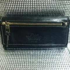 美品 Dakota ダコタ ブラックレザー 長財布 ウォレットのサムネイル