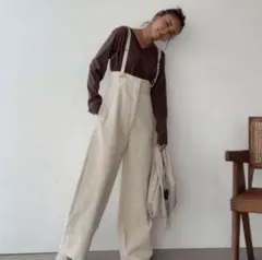 アリシアスタン　ALEXIA STAM サスペンダー付　ワイドパンツのサムネイル