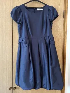 【大幅値下げ】ネイビー　M 半袖 バルーンワンピース
