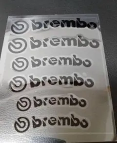 湾曲 6枚セット bremboブレンボブレーキキャリパー ステッカー文字だけ残る