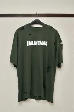 美品 バレンシアガ リペアTシャツ ダメージ加工 - メルカリ