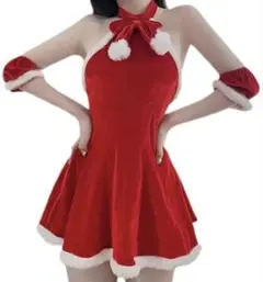 サンタ コスプレ レディース セクシー フリーサイズ ベルベット ワンピース