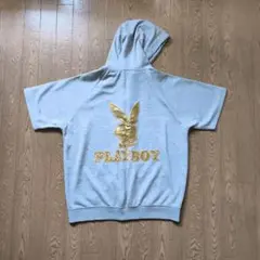 PLAYBOY フード付きパーカー グレー