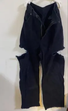 GRLカットアウトデザイン ブラックデニム S