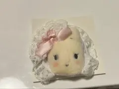 サンリオ　ホワイトフリルシリーズ　シークレットヘアクリップ　マロンクリーム