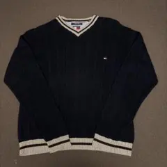 TOMMY HILFIGER ネイビー Vネックセーター Mサイズ