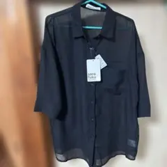 sora fuku 黒 8分袖シャツ M