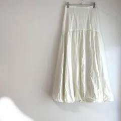 アルシーヴ バルーンスカート ロング丈 ひらひら ウエストゴム バブルヘム
