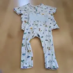 恐竜プリント ベビーパジャマ (セットアップ)