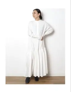 meri ヘンリーギャザーワンピース