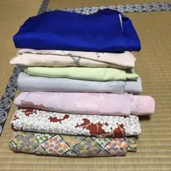 着物 まとめ売り 7枚セット リメイク用 素材　着用可能　正絹付け下げ　小紋のサムネイル