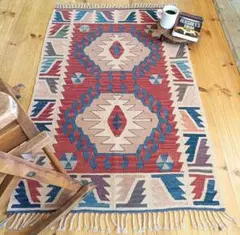 【70s】 トルコ製ヴィンテージラグ オールドキリム　フェード　トライバルラグ