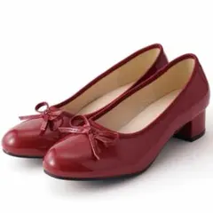 GRL エナメルバレエシューズ レッド　赤　23.5 パンプス　(gd1373)