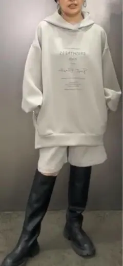 【新品】ayane アヤン　ボンディングパーカー　ボンディングショートパンツ