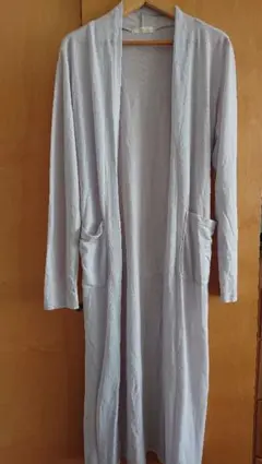 BEAMS ライトグレー ロングカーディガン