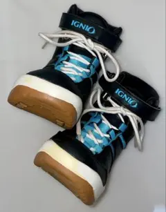 IGNIO 子ども用スノーボードブーツ ブラック/ブルー 21.0-21.5