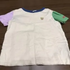 クマ刺繍 Tシャツ 100cm