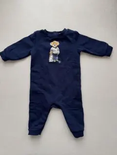 [美品]Ralph Laurenポロベア裏起毛ロンパース　カバーオール6M