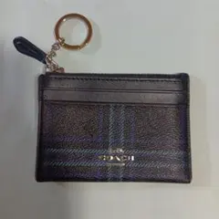COACH チェック柄 コインケース