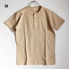 ヨ*シ様 【希少】Tシャツ ヘンリーネック M ベージュ 無地 日本製