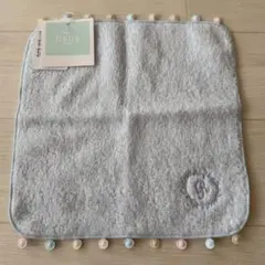 bebe ベベ ポンポン付き タオルハンカチ 水色 ブルーのサムネイル