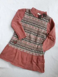 KP☆裏起毛ハイネックチュニックワンピ　120