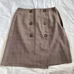 チェック柄　Aラインミニスカート